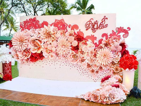 Kiểu phông cưới in bạt