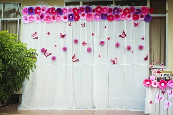 hình ảnh Phông cưới hoa giấy