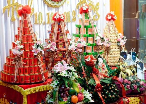 lễ ăn hỏi 5 tráp siêu đẹp