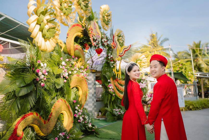 cổng cưới rồng phượng đẹp
