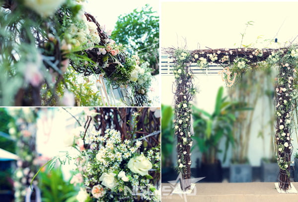 Cổng hoa cưới Rustic