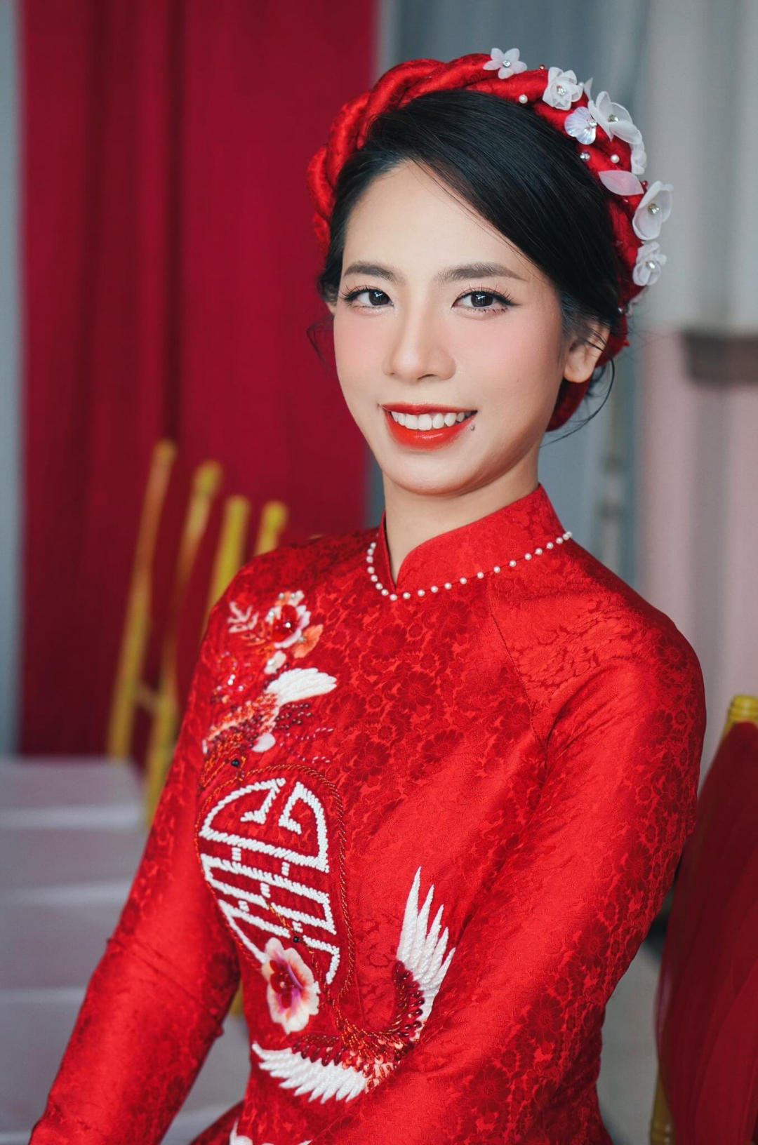 ao dai an hoi mau do 5