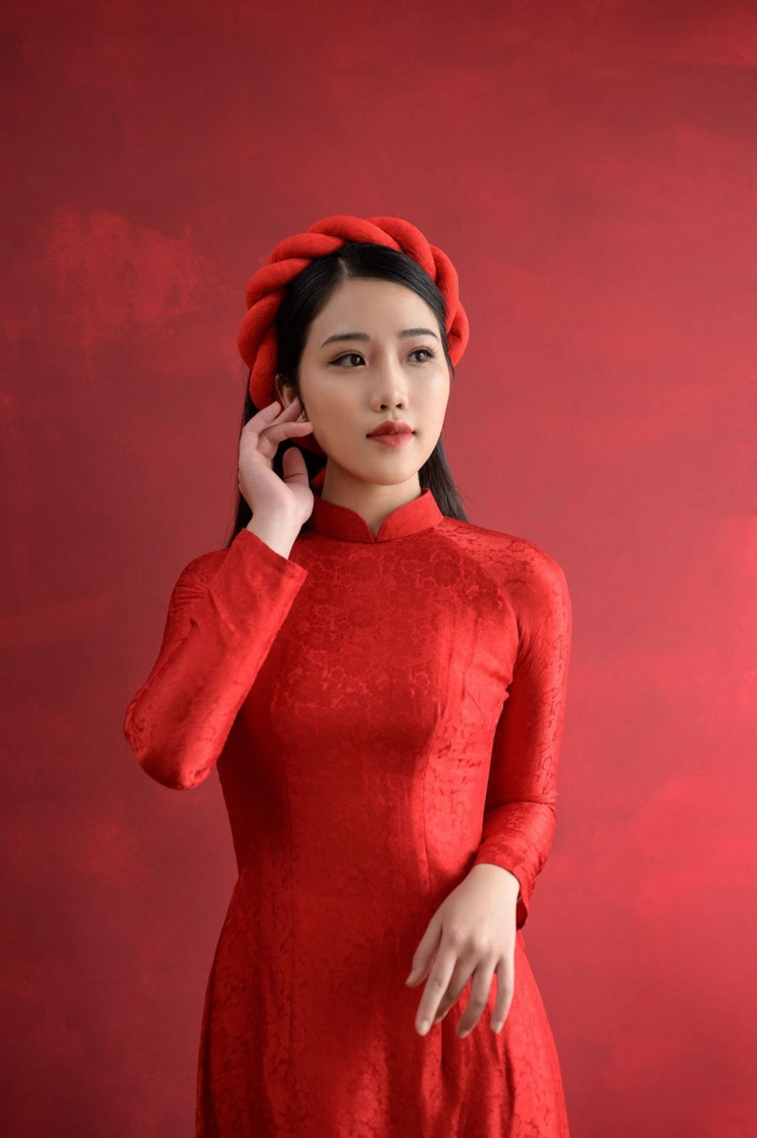 ao dai an hoi mau do 7