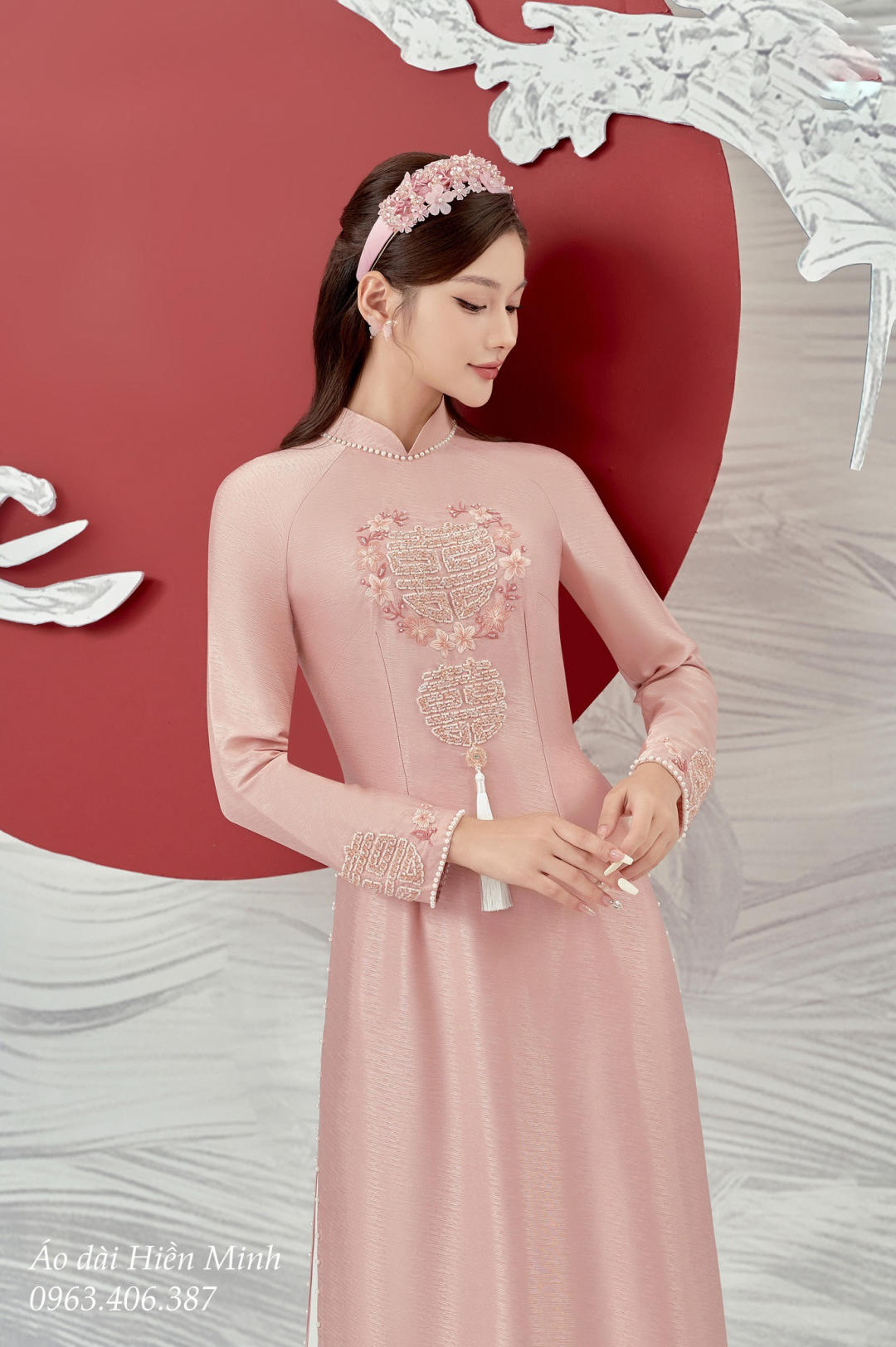 ao dai an hoi mau hong 4
