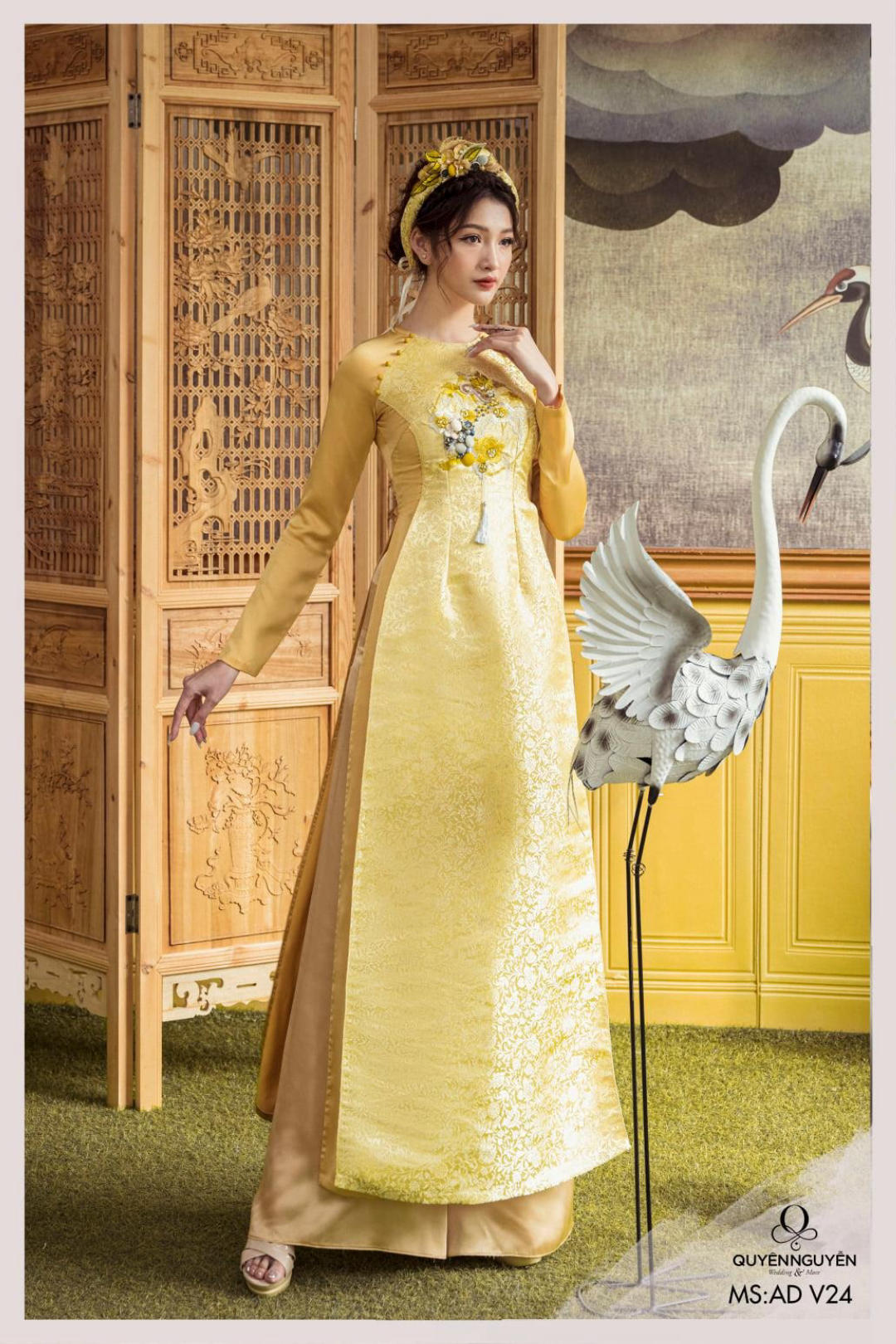 ao dai an hoi mau vang 3